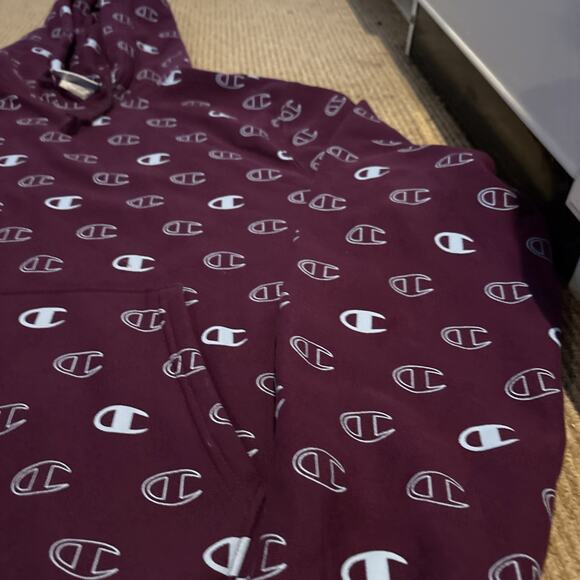 Champion Reverse Weave Hoodie Sweatshirt Men Med Logo Long Sleeve Pocket Thick - Picture 8 of 12